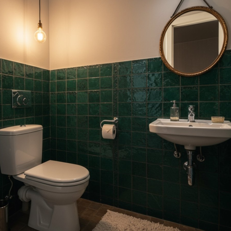 Durf kleur: creatieve muur- en tegelideeën voor een statement toilet